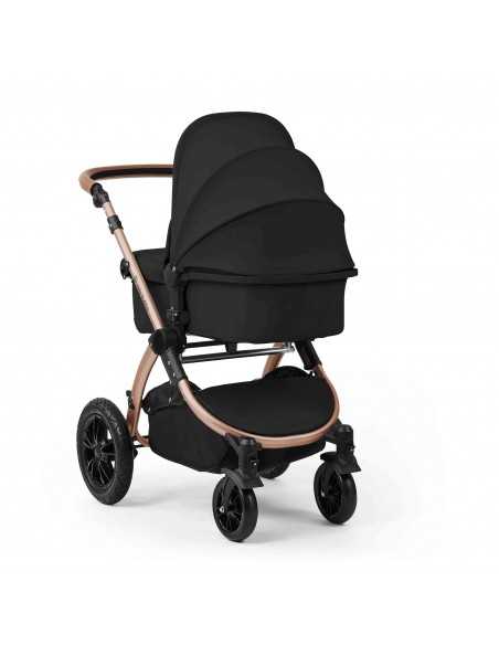 Ickle Bubba Stomp Luxe 12 Piece Travel System with i Size Nimbus Car Seat & Spin ISOFIX Base-Bronze/Midnight/Tan Ickle Bubba