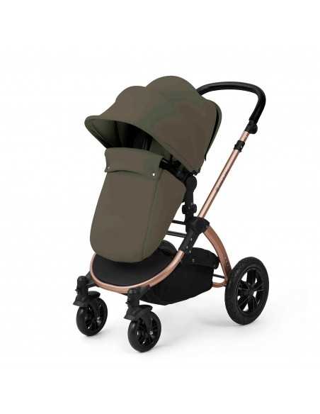 Ickle Bubba Stomp Luxe 12 Piece Travel System with i Size Nimbus Car Seat & Spin ISOFIX Base-Bronze/Woodland/Black Ickle Bubba