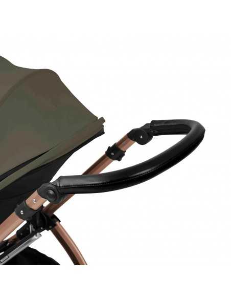 Ickle Bubba Stomp Luxe 12 Piece Travel System with i Size Nimbus Car Seat & Spin ISOFIX Base-Bronze/Woodland/Black Ickle Bubba