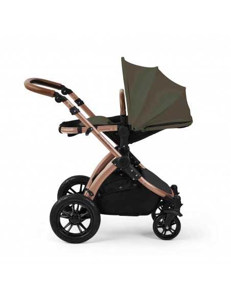 Ickle Bubba Stomp Luxe 12 Piece Travel System with i Size Nimbus Car Seat & Spin ISOFIX Base-Bronze/Woodland/Tan Ickle Bubba