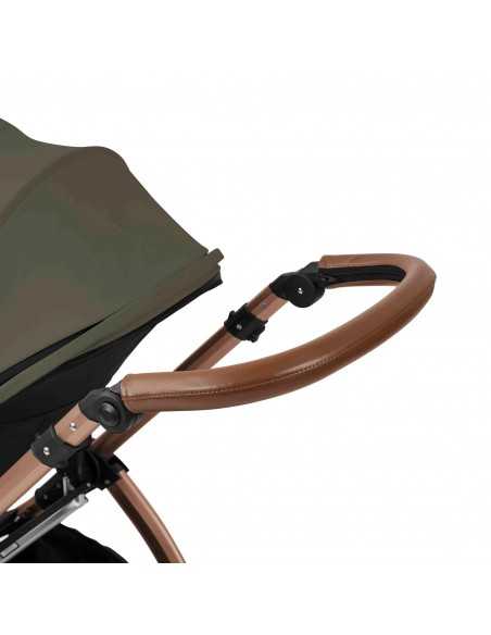 Ickle Bubba Stomp Luxe 12 Piece Travel System with i Size Nimbus Car Seat & Spin ISOFIX Base-Bronze/Woodland/Tan Ickle Bubba