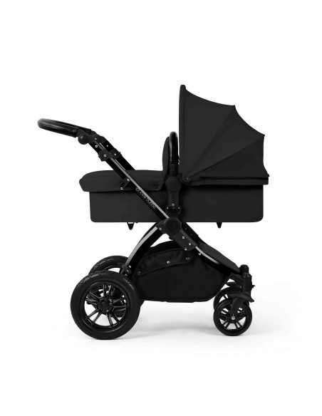Ickle Bubba Stomp Luxe 12 Piece Travel System with i Size Nimbus Car Seat & Spin ISOFIX Base-Black/Midnight/Black Ickle Bubba