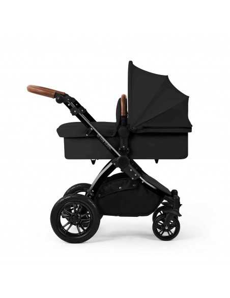 Ickle Bubba Stomp Luxe 12 Piece Travel System with i Size Nimbus Car Seat & Spin ISOFIX Base-Black/Midnight/Tan Ickle Bubba