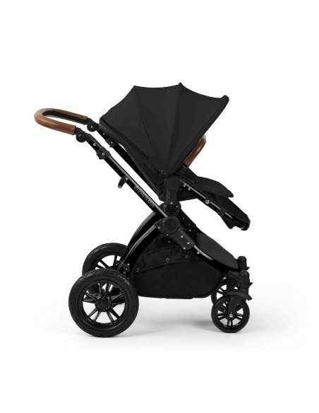 Ickle Bubba Stomp Luxe 12 Piece Travel System with i Size Nimbus Car Seat & Spin ISOFIX Base-Black/Midnight/Tan Ickle Bubba