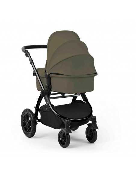 Ickle Bubba Stomp Luxe 12 Piece Travel System with i Size Nimbus Car Seat & Spin ISOFIX Base-Black / Woodland / Black Ickle Bubba