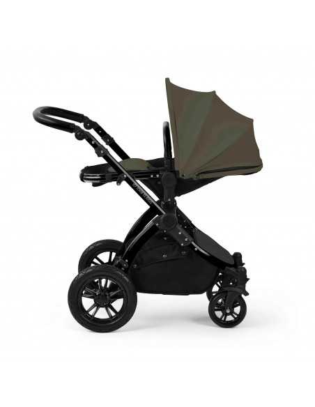 Ickle Bubba Stomp Luxe 12 Piece Travel System with i Size Nimbus Car Seat & Spin ISOFIX Base-Black / Woodland / Black Ickle Bubba