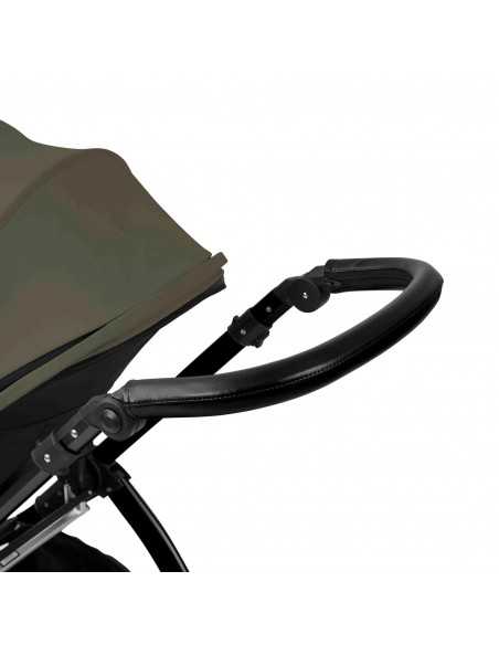 Ickle Bubba Stomp Luxe 12 Piece Travel System with i Size Nimbus Car Seat & Spin ISOFIX Base-Black / Woodland / Black Ickle Bubba