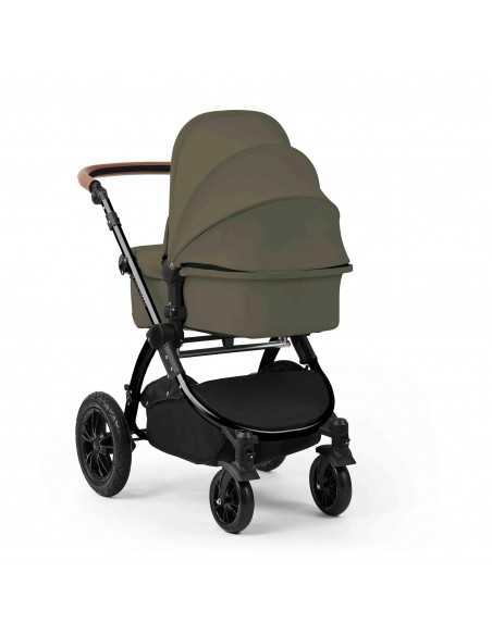 Ickle Bubba Stomp Luxe 12 Piece Travel System with i Size Nimbus Car Seat & Spin ISOFIX Base-Black / Woodland / Tan Ickle Bubba