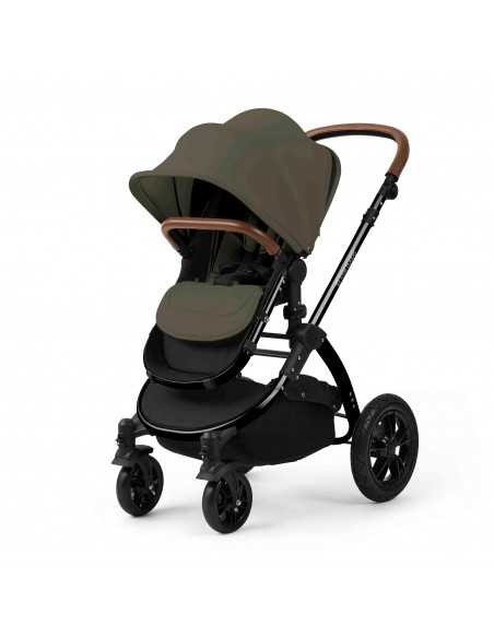 Ickle Bubba Stomp Luxe 12 Piece Travel System with i Size Nimbus Car Seat & Spin ISOFIX Base-Black / Woodland / Tan Ickle Bubba