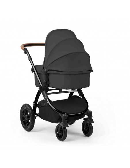 Ickle Bubba Stomp Luxe 12 Piece Travel System with i Size Nimbus Car Seat & Spin ISOFIX Base-Black / Charcoal Grey / Tan Ickle Bubba
