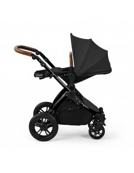 Ickle Bubba Stomp Luxe 12 Piece Travel System with i Size Nimbus Car Seat & Spin ISOFIX Base-Black / Charcoal Grey / Tan Ickle Bubba