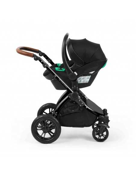 Ickle Bubba Stomp Luxe 12 Piece Travel System with i Size Nimbus Car Seat & Spin ISOFIX Base-Black / Charcoal Grey / Tan Ickle Bubba