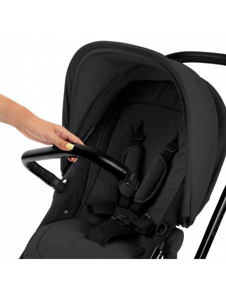 Ickle Bubba Stomp Luxe 12 Piece Travel System with i Size Nimbus Car Seat & Spin ISOFIX Base-Black / Charcoal Grey / Black Ickle Bubba