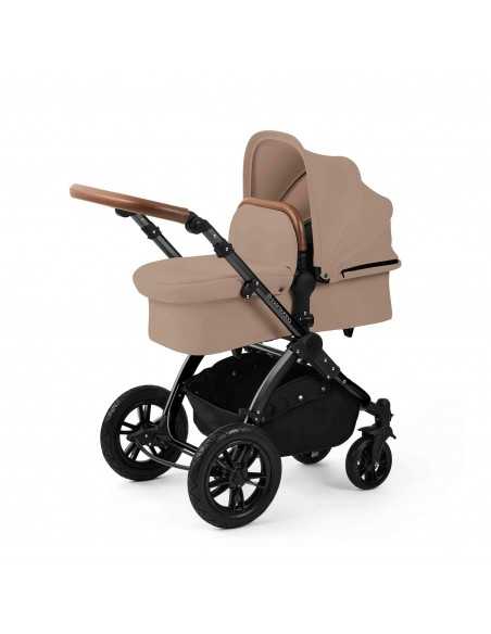Ickle Bubba Stomp Luxe 12 Piece Travel System with i Size Nimbus Car Seat & Spin ISOFIX Base-Black / Desert / Tan Ickle Bubba