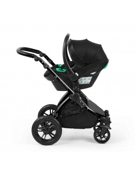 Ickle Bubba Stomp Luxe 12 Piece Travel System with i Size Nimbus Car Seat & Spin ISOFIX Base-Black / Desert / Black Ickle Bubba