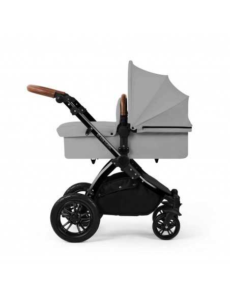 Ickle Bubba Stomp Luxe 12 Piece Travel System with i Size Nimbus Car Seat & Spin ISOFIX Base-Black / Pearl Grey / Tan Ickle Bubba