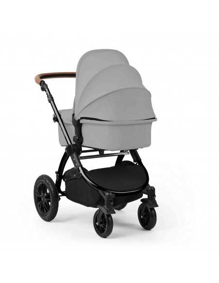 Ickle Bubba Stomp Luxe 12 Piece Travel System with i Size Nimbus Car Seat & Spin ISOFIX Base-Black / Pearl Grey / Tan Ickle Bubba
