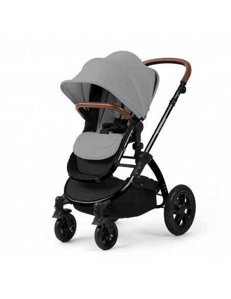 Ickle Bubba Stomp Luxe 12 Piece Travel System with i Size Nimbus Car Seat & Spin ISOFIX Base-Black / Pearl Grey / Tan Ickle Bubba