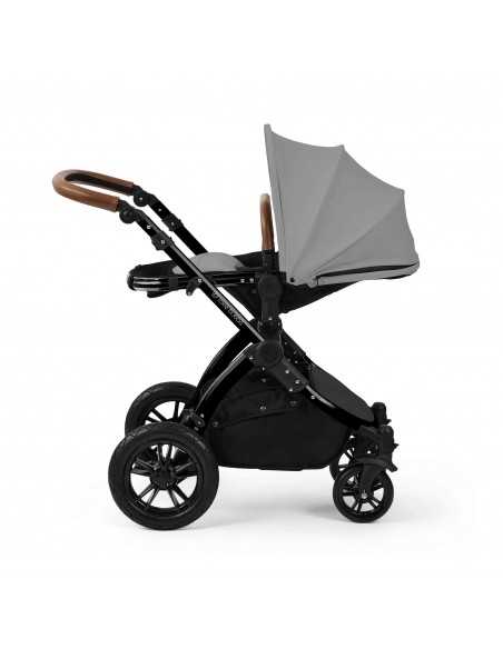 Ickle Bubba Stomp Luxe 12 Piece Travel System with i Size Nimbus Car Seat & Spin ISOFIX Base-Black / Pearl Grey / Tan Ickle Bubba