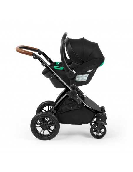 Ickle Bubba Stomp Luxe 12 Piece Travel System with i Size Nimbus Car Seat & Spin ISOFIX Base-Black / Stone / Tan Ickle Bubba