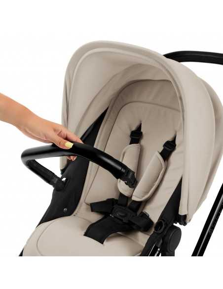 Ickle Bubba Stomp Luxe 12 Piece Travel System with i Size Nimbus Car Seat & Spin ISOFIX Base-Black / Stone / Black Ickle Bubba