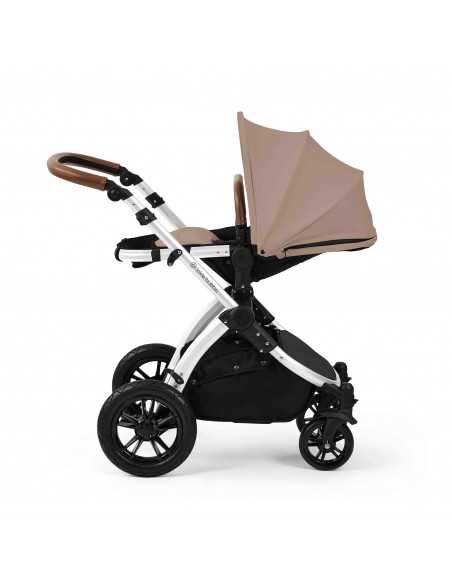 Ickle Bubba Stomp Luxe 12 Piece Travel System with i Size Nimbus Car Seat & Spin ISOFIX Base-Silver / Desert / Tan Ickle Bubba