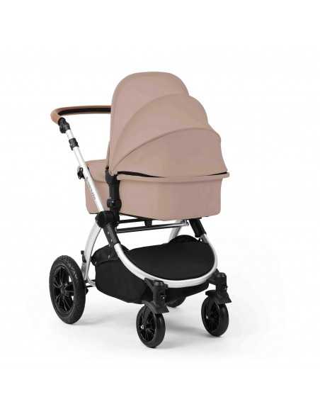 Ickle Bubba Stomp Luxe 12 Piece Travel System with i Size Nimbus Car Seat & Spin ISOFIX Base-Silver / Desert / Tan Ickle Bubba
