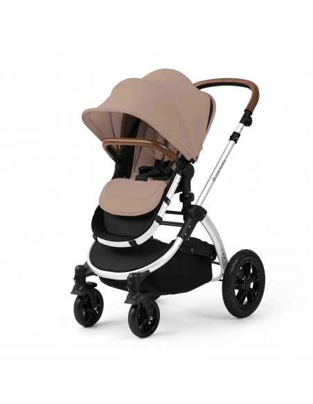 Ickle Bubba Stomp Luxe 12 Piece Travel System with i Size Nimbus Car Seat & Spin ISOFIX Base-Silver / Desert / Tan Ickle Bubba