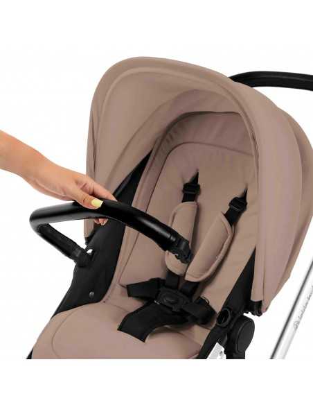 Ickle Bubba Stomp Luxe 12 Piece Travel System with i Size Nimbus Car Seat & Spin ISOFIX Base-Silver / Desert / Black Ickle Bubba