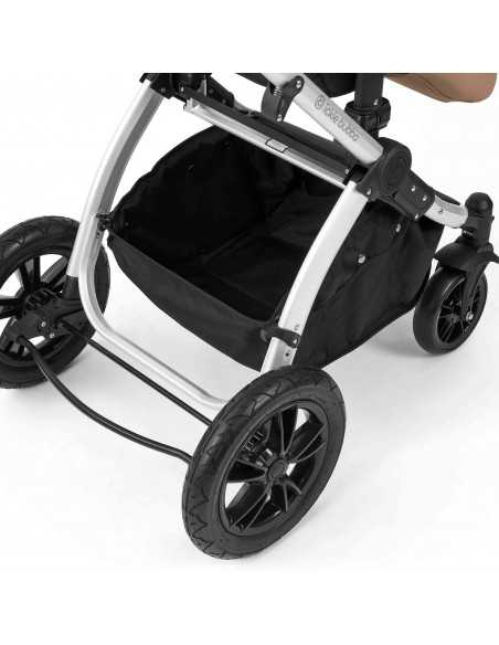 Ickle Bubba Stomp Luxe 12 Piece Travel System with i Size Nimbus Car Seat & Spin ISOFIX Base-Silver / Desert / Black Ickle Bubba