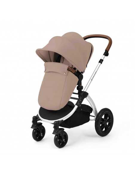 Ickle Bubba Stomp Luxe 12 Piece Travel System with i Size Nimbus Car Seat & Spin ISOFIX Base-Silver / Desert / Tan Ickle Bubba