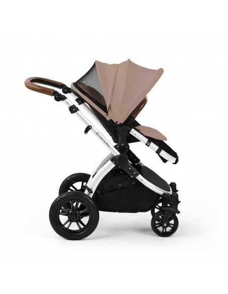 Ickle Bubba Stomp Luxe 12 Piece Travel System with i Size Nimbus Car Seat & Spin ISOFIX Base-Silver / Desert / Tan Ickle Bubba