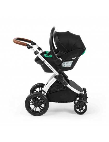 Ickle Bubba Stomp Luxe 12 Piece Travel System with i Size Nimbus Car Seat & Spin ISOFIX Base-Silver / Desert / Tan Ickle Bubba
