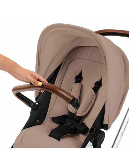 Ickle Bubba Stomp Luxe 12 Piece Travel System with i Size Nimbus Car Seat & Spin ISOFIX Base-Silver / Desert / Tan Ickle Bubba