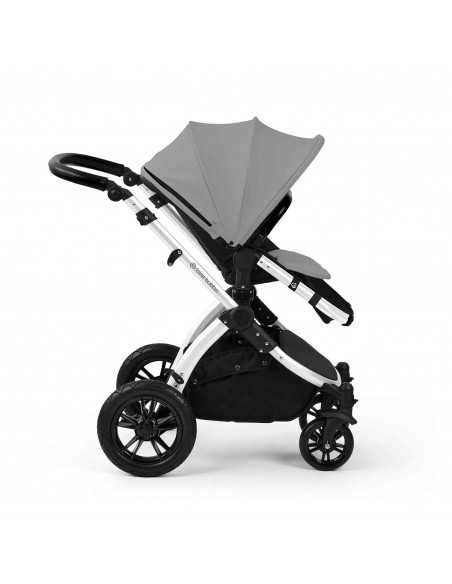 Ickle Bubba Stomp Luxe 12 Piece Travel System with i Size Nimbus Car Seat & Spin ISOFIX Base-Silver / Pearl Grey / Black Ickle Bubba