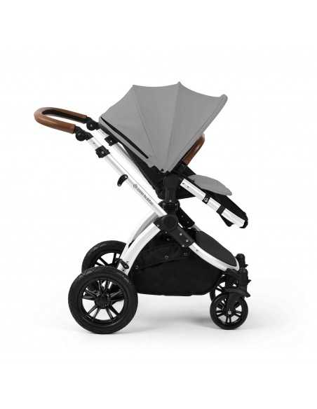 Ickle Bubba Stomp Luxe 12 Piece Travel System with i Size Nimbus Car Seat & Spin ISOFIX Base-Silver / Pearl Grey / Tan Ickle Bubba