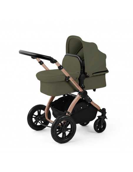 Ickle Bubba Stomp Luxe 12 Piece Travel System with Maxi Cosi Cabriofix i Size Car Seat & ISOFIX Base - Bronze / Woodland / Black Ickle Bubba