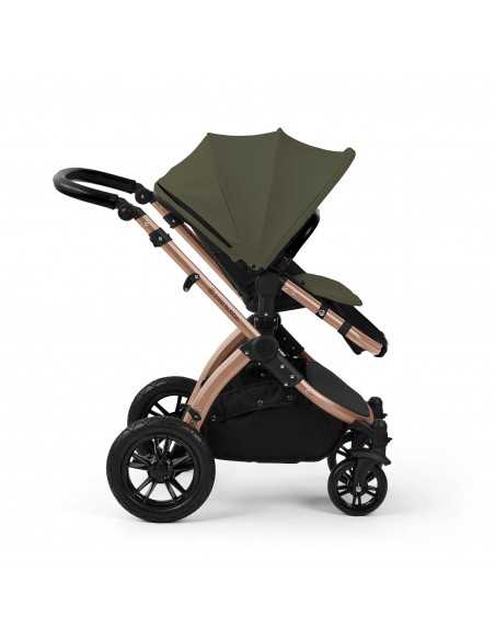 Ickle Bubba Stomp Luxe 12 Piece Travel System with Maxi Cosi Cabriofix i Size Car Seat & ISOFIX Base - Bronze / Woodland / Black Ickle Bubba