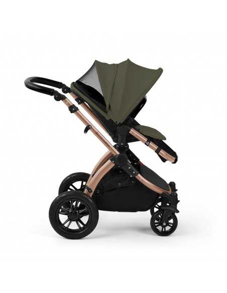 Ickle Bubba Stomp Luxe 12 Piece Travel System with Maxi Cosi Cabriofix i Size Car Seat & ISOFIX Base - Bronze / Woodland / Black Ickle Bubba