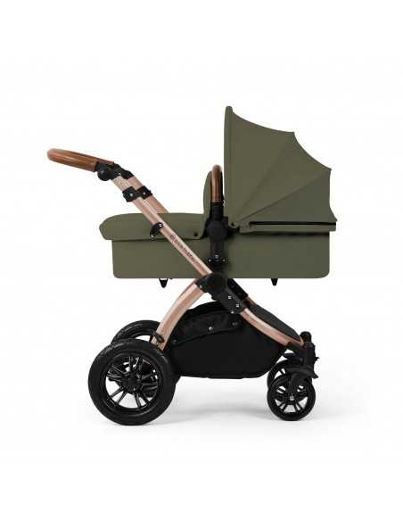 Ickle Bubba Stomp Luxe 12 Piece Travel System with Maxi Cosi Cabriofix i Size Car Seat & ISOFIX Base - Bronze / Woodland / Tan Ickle Bubba