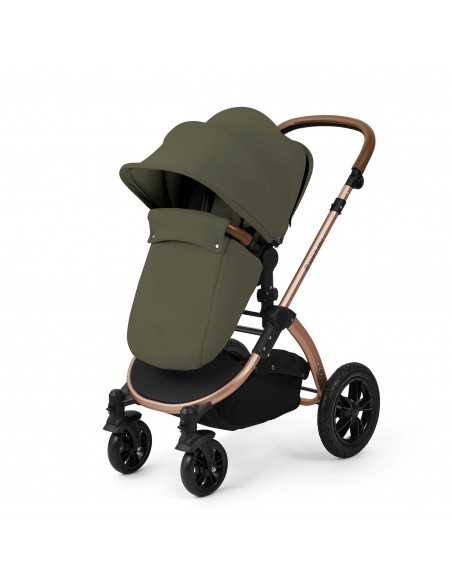 Ickle Bubba Stomp Luxe 12 Piece Travel System with Maxi Cosi Cabriofix i Size Car Seat & ISOFIX Base - Bronze / Woodland / Tan Ickle Bubba