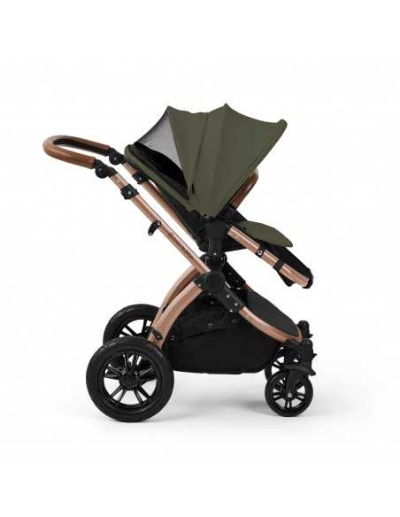 Ickle Bubba Stomp Luxe 12 Piece Travel System with Maxi Cosi Cabriofix i Size Car Seat & ISOFIX Base - Bronze / Woodland / Tan Ickle Bubba