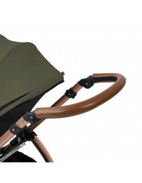 Ickle Bubba Stomp Luxe 12 Piece Travel System with Maxi Cosi Cabriofix i Size Car Seat & ISOFIX Base - Bronze / Woodland / Tan Ickle Bubba