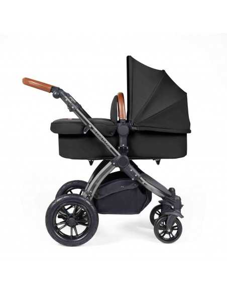 Ickle Bubba Stomp Luxe 12 Piece Travel System with Maxi Cosi Cabriofix i Size Car Seat & ISOFIX Base-Black / Midnight / Tan Ickle Bubba
