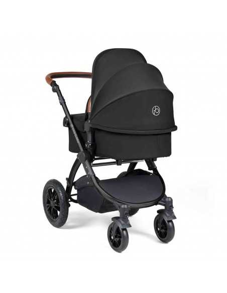 Ickle Bubba Stomp Luxe 12 Piece Travel System with Maxi Cosi Cabriofix i Size Car Seat & ISOFIX Base-Black / Midnight / Tan Ickle Bubba