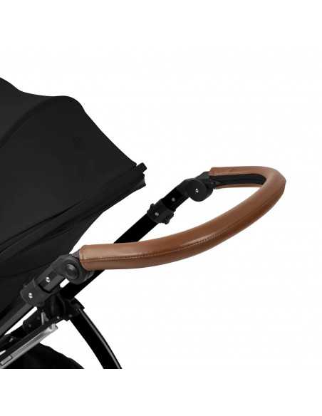 Ickle Bubba Stomp Luxe 12 Piece Travel System with Maxi Cosi Cabriofix i Size Car Seat & ISOFIX Base-Black / Midnight / Tan Ickle Bubba
