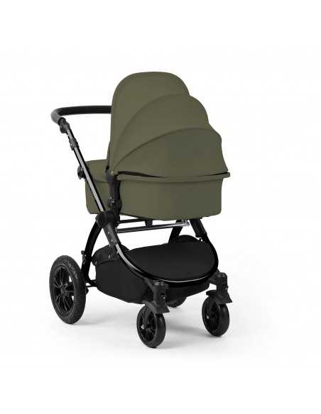 Ickle Bubba Stomp Luxe 12 Piece Travel System with Maxi Cosi Cabriofix i Size Car Seat & ISOFIX Base-Black/Woodland/Black Ickle Bubba