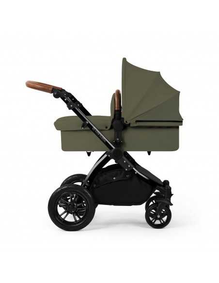Ickle Bubba Stomp Luxe 12 Piece Travel System with Maxi Cosi Cabriofix i Size Car Seat & ISOFIX Base-Black / Woodland / Tan Ickle Bubba