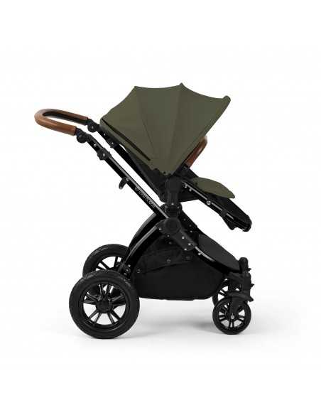 Ickle Bubba Stomp Luxe 12 Piece Travel System with Maxi Cosi Cabriofix i Size Car Seat & ISOFIX Base-Black / Woodland / Tan Ickle Bubba