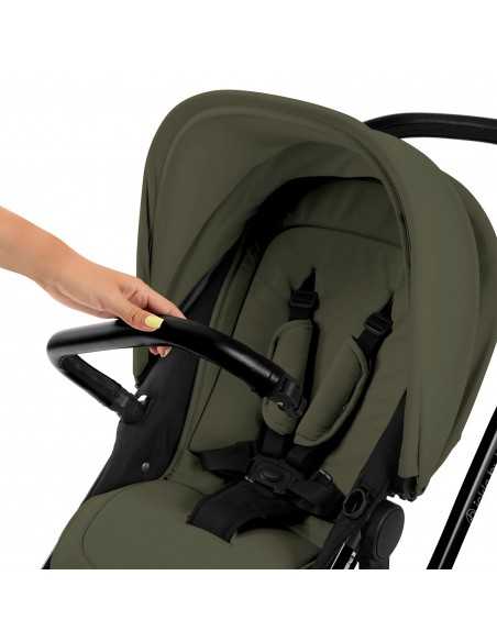 Ickle Bubba Stomp Luxe 12 Piece Travel System with Maxi Cosi Cabriofix i Size Car Seat & ISOFIX Base-Black/Woodland/Black Ickle Bubba